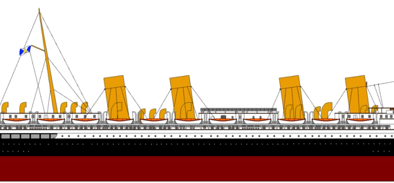 Ship SS Deutschland [Ocean Liner] (1901) - drawings, dimensions, pictures